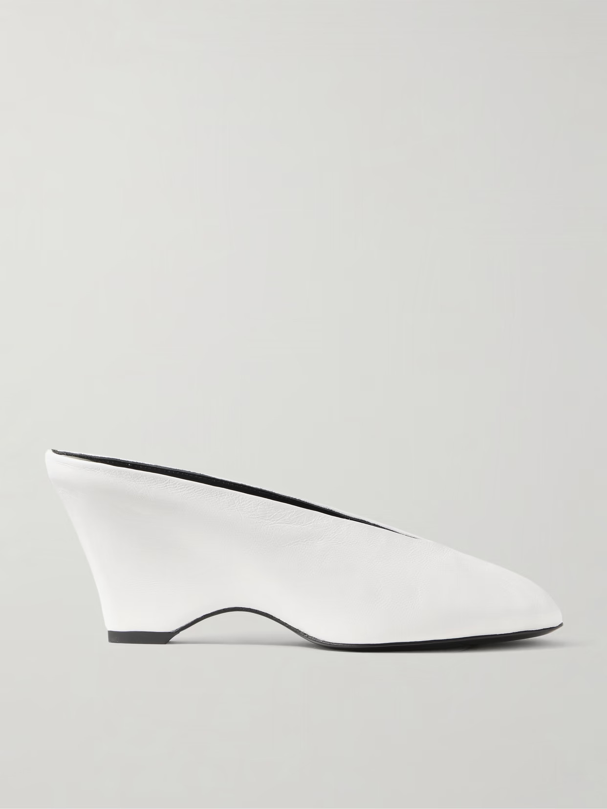 KHAITE - Cloak Leather Mules - White | NET-A-PORTER (US)