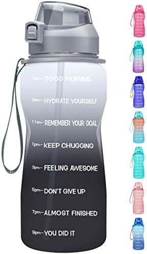 Fidus Large Half Gallon/64oz Motivational Water Bottle with Time Marker & Straw,Leakproof Tritan BPA | Amazon (US)