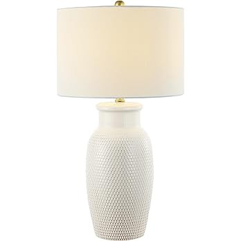 SAFAVIEH Lighting Collection Norsi Modern Contemporary Ivory Ceramic 27-inch Bedroom Living Room ... | Amazon (US)