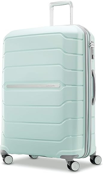 Samsonite Freeform Hardside Expandable with Double Spinner Wheels, Black, Checked-Large 28-Inch | Amazon (US)
