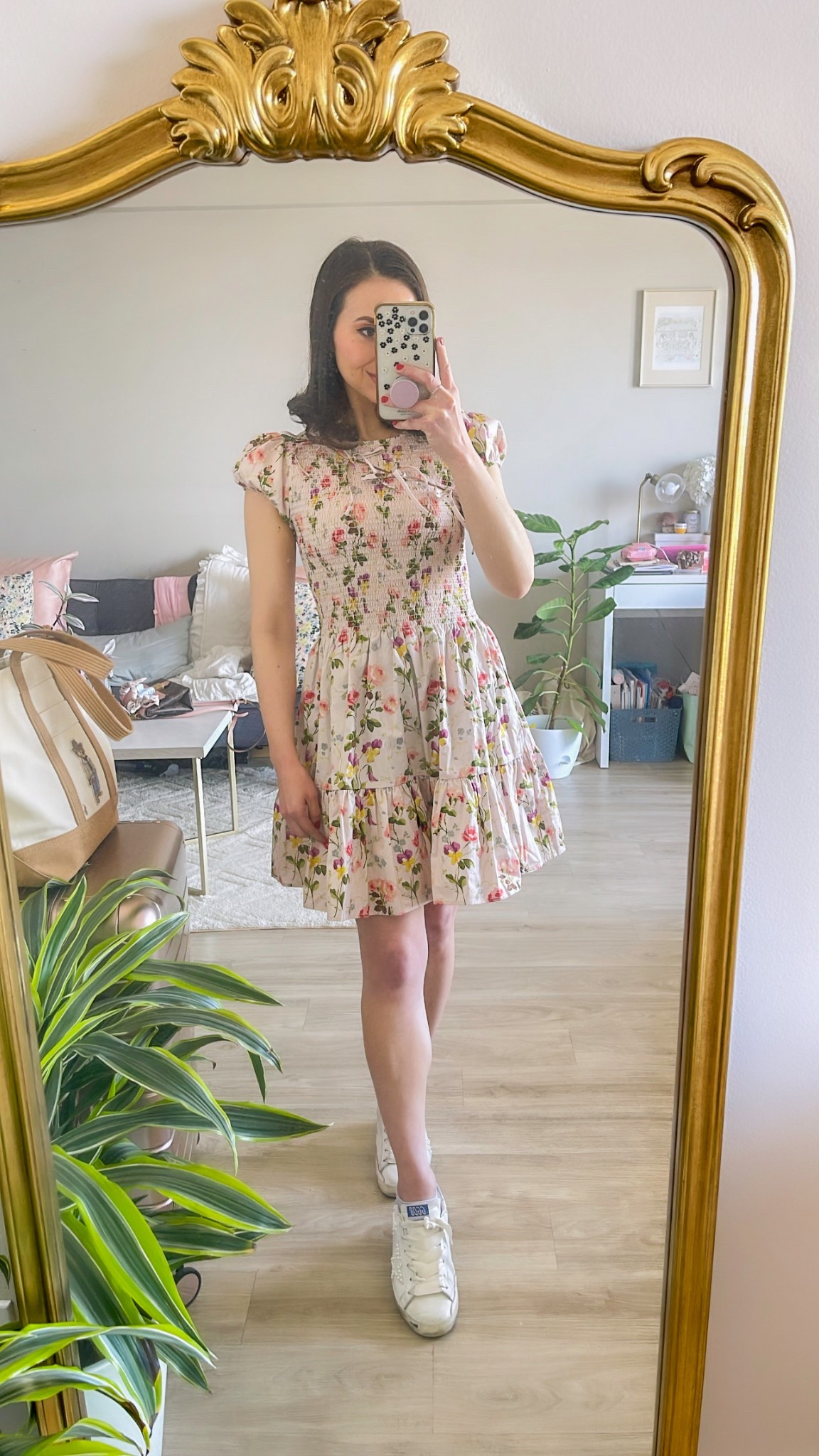 My birthday dress is now on sale! This adorable spring summer floral dress has ribbon ties that connect to your shoulders with a puff sleeve, definitely a one of a kind piece! I wore this dress for my birthday and also took this to Japan, the fabric is thick but still cool enough to wear all summer long! Paired this with a white cardigan when it got chilly! These would also look really cute with white Mary Jane flats or ballet flats! 


#LTKSaleAlert #LTKSummerEdit #LTKSeasonal