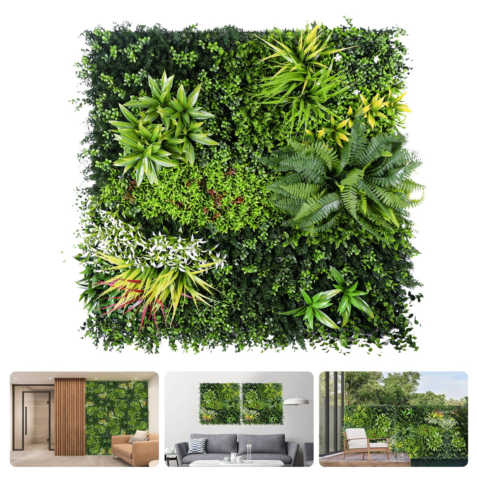 Artificial Plant Wall Panels, 40"x 40" Greenery Boxwood Panels with UV Protection, Faux Grass Ivy... | Amazon (US)