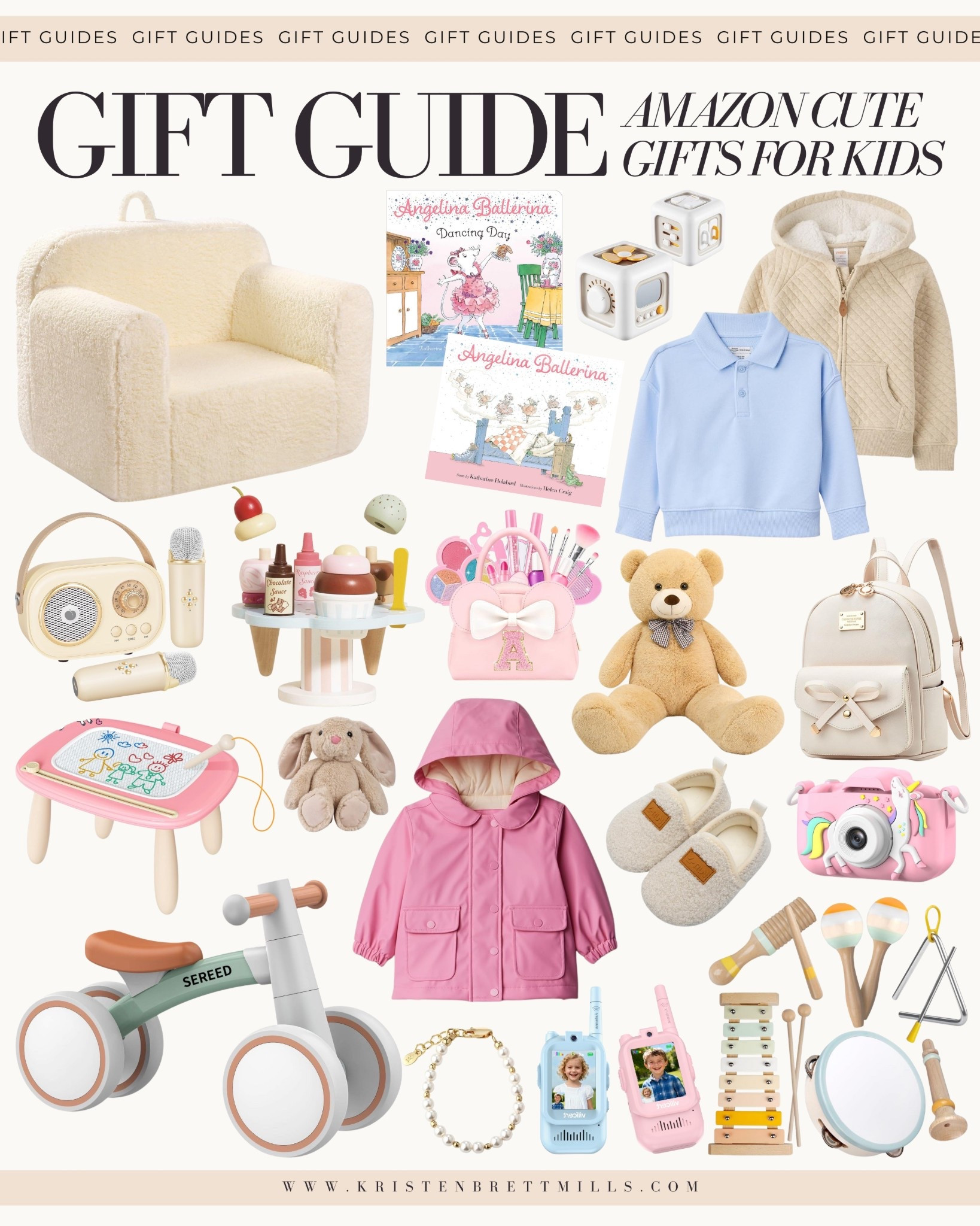 Amazon Gift Guide for Toddler Boys & Girls

Wooden activity toys
Interactive learning tablets
Building block sets
Ride-on toddler toys
Soft plush animals
Musical toddler instruments
Coloring and art kits
Bath time toys
Pretend play sets
Sensory development toys

#LTKHoliday #LTKGiftGuide #LTKKids