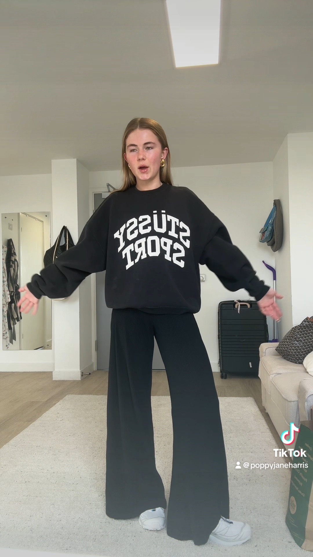 Outfit of the day from my TikTok! 

#stussy #lagence #ltkfitness #flowypants #crewneck #workoutset #pilates #salomon

#LTKU #LTKstyletip #LTKfindsunder100