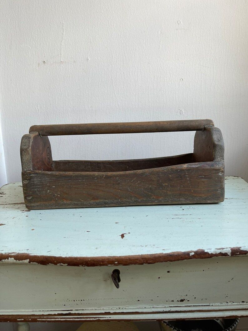 Antique Handmade Wood Tool Caddy | Etsy (US)