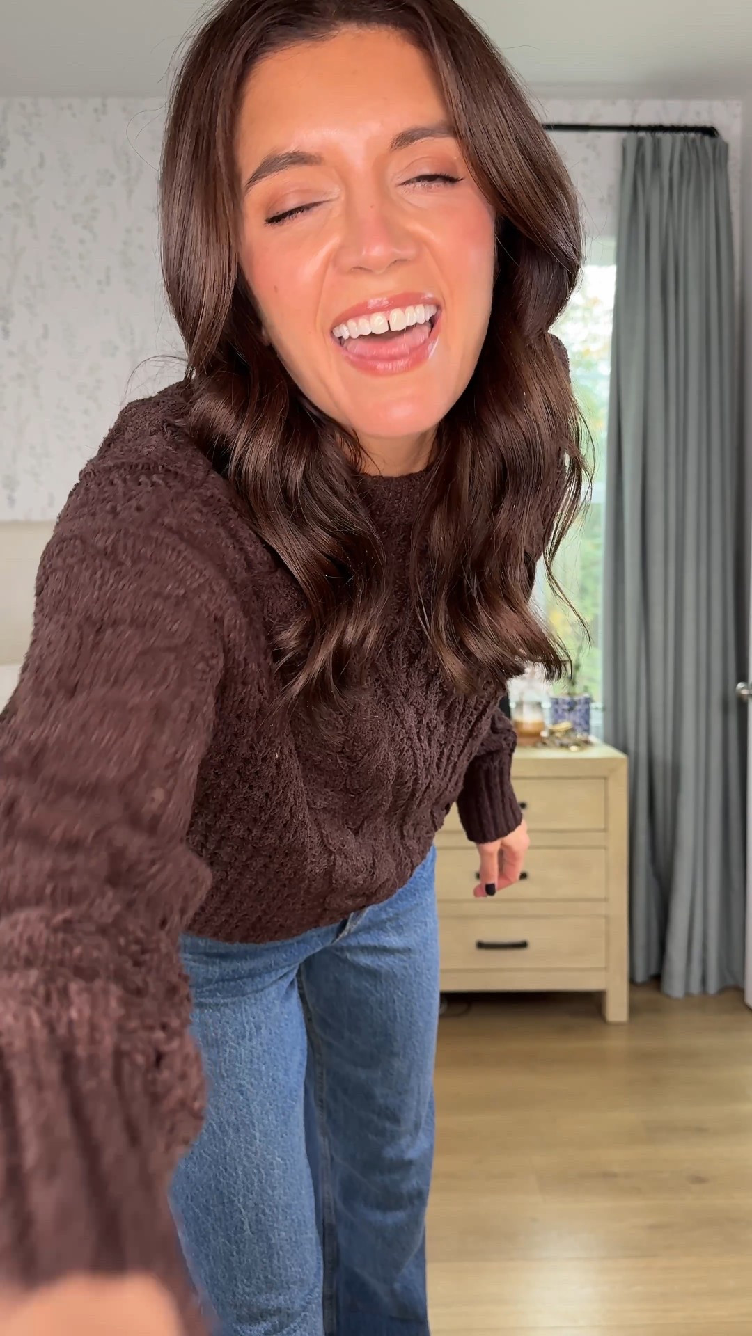 Your favorite Abercrombie jeans of the year!! I wear a size 26 tall length. Sweater in a small. 

#LTKTall #LTKFindsUnder100 #LTKOver40