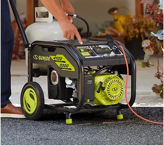 Sun Joe 4100W Propane Generator with Push Start and Extension Cord - QVC.com | QVC