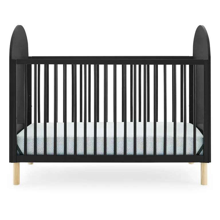 Delta Children Reese 4-in-1 Convertible Crib - Greenguard Gold Certified, Ebony/Natural - Walmart... | Walmart (US)
