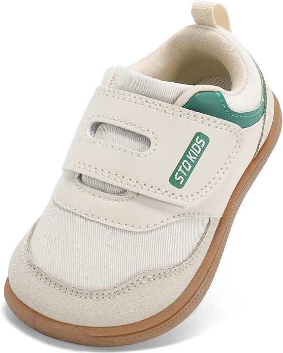 STQ KIDS Toddler Wide Toe Box Shoes Barefoot Boys Girls Fashion Sneakers | PVC non-slip outsole, ... | Amazon (US)