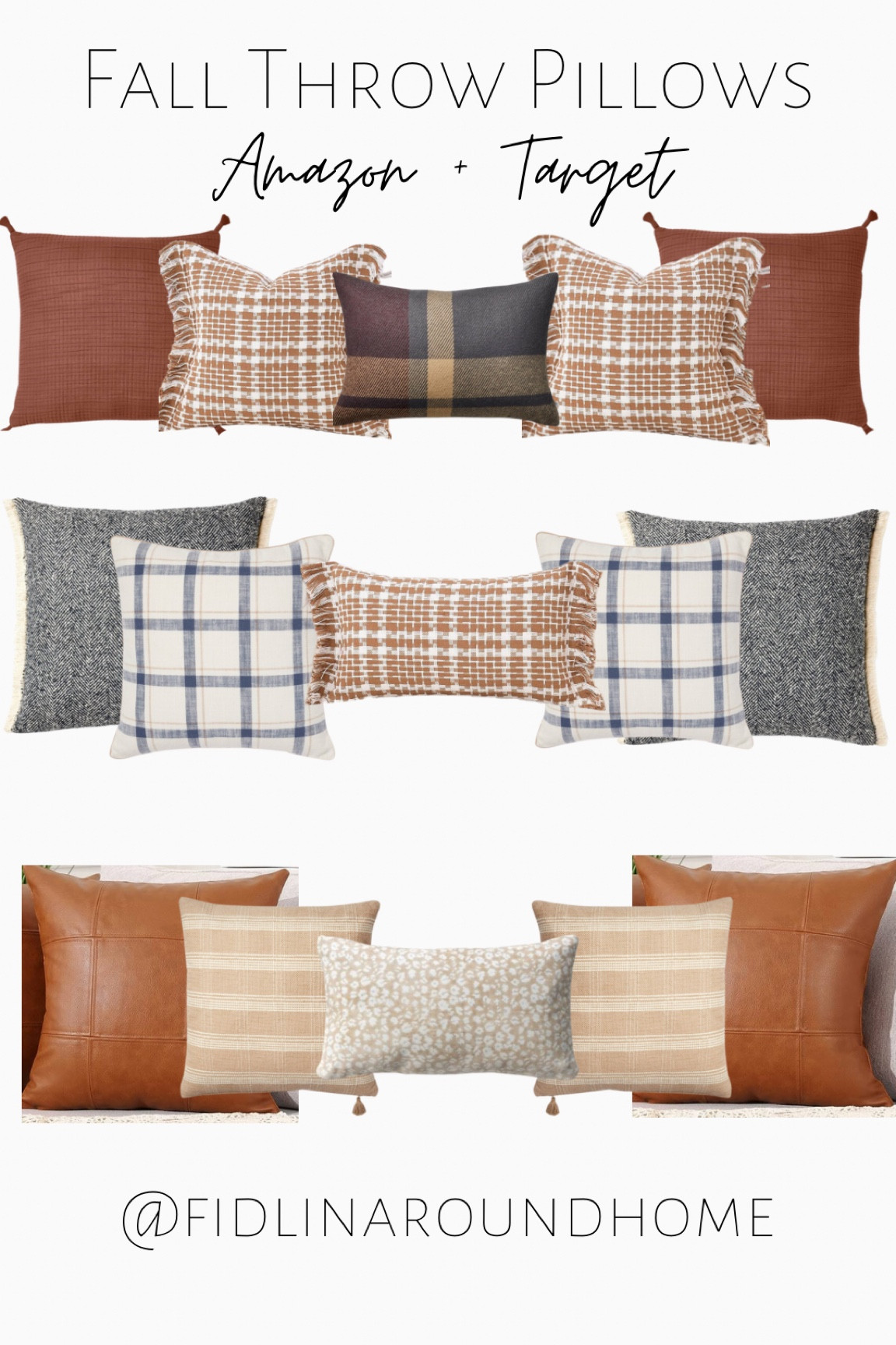 Fall throw pillows from target and amazon 

#LTKhome #LTKSeasonal
