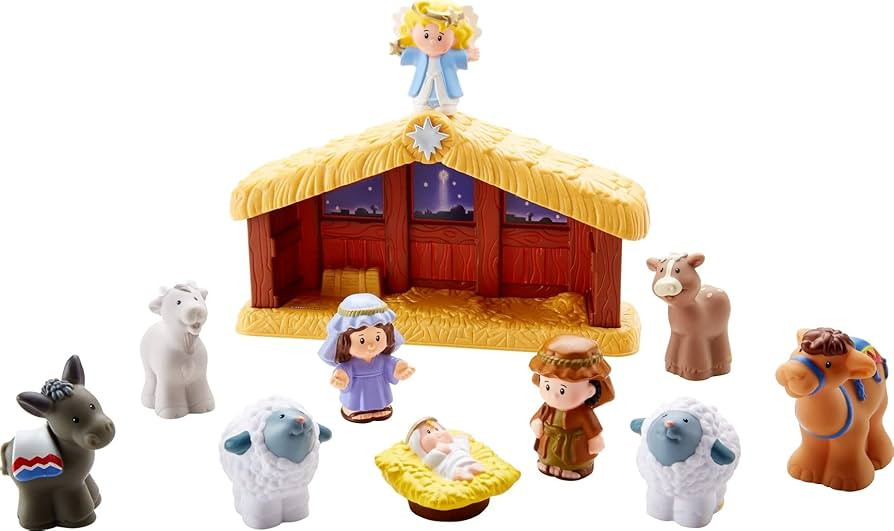 Fisher-Price Little People Nativity Playset, Toy Stable With Baby Jesus Mary & Joseph Figures For... | Amazon (US)