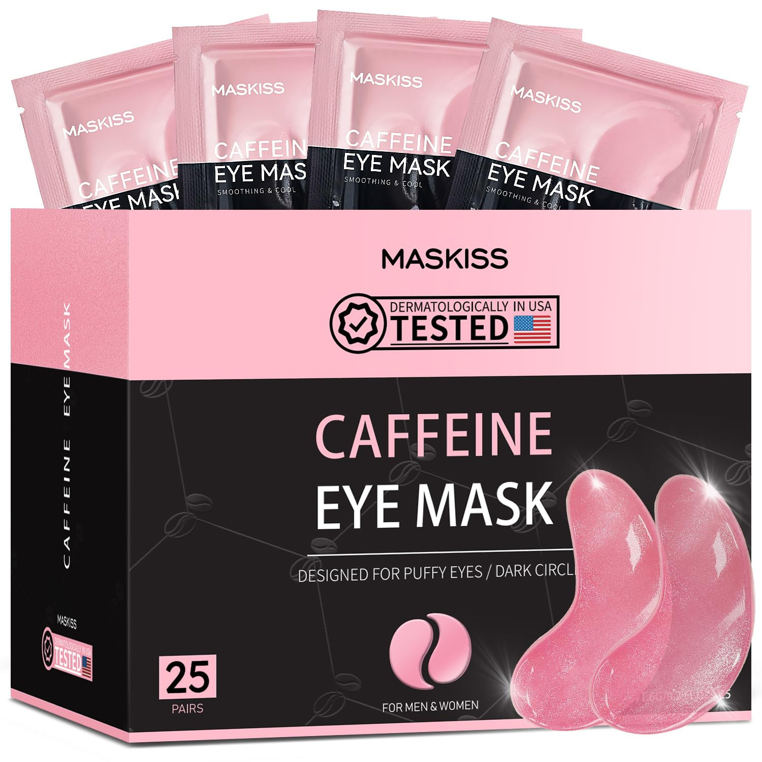Under Eye Patches (25 Pairs), Caffeine Eye Masks for Dark Circles Puffy Eyes Undereye Bags, Colla... | Amazon (US)