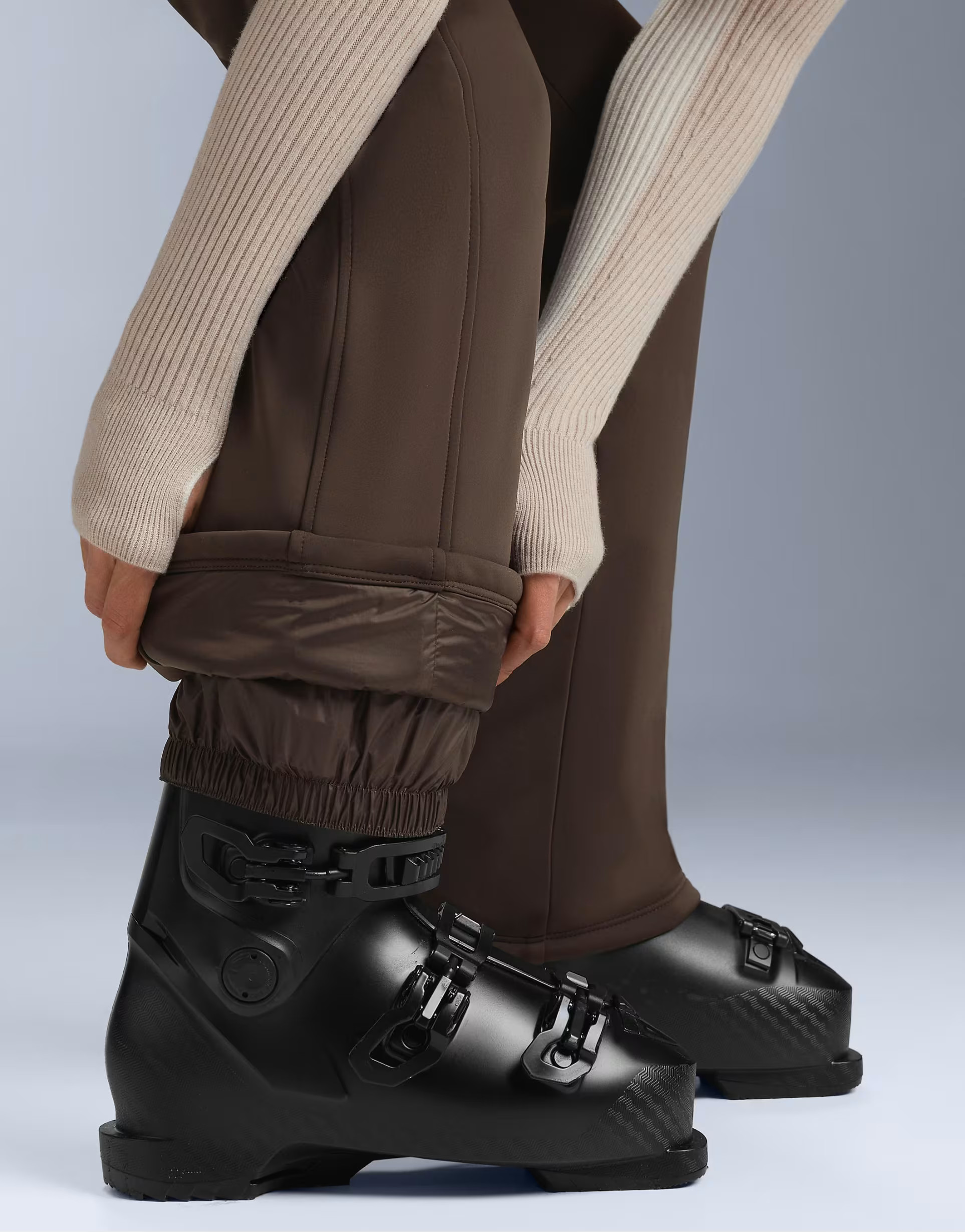 OYSHO Water-resistant stretch flare ski trousers in light brown | ASOS (Global)