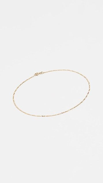 14k Gold Figaro Anklet | Shopbop