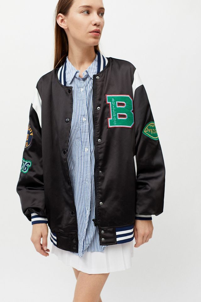 BDG Faye Satin Varsity Jacket | Urban Outfitters (US and RoW)