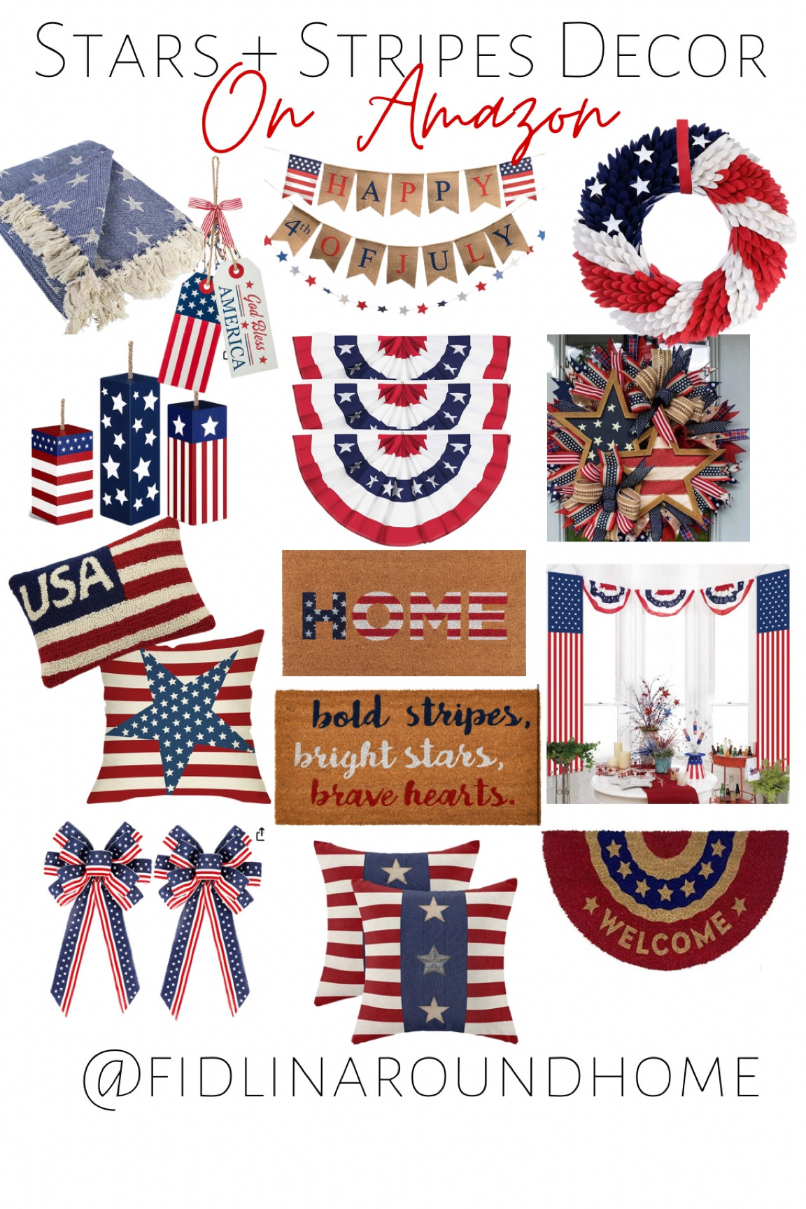 American Fourth of July and Patriotic Decor for Summer! Memorial Weekend is right around the corner! Get ready! Available on Amazon! 

#LTKhome #LTKSeasonal #LTKFind