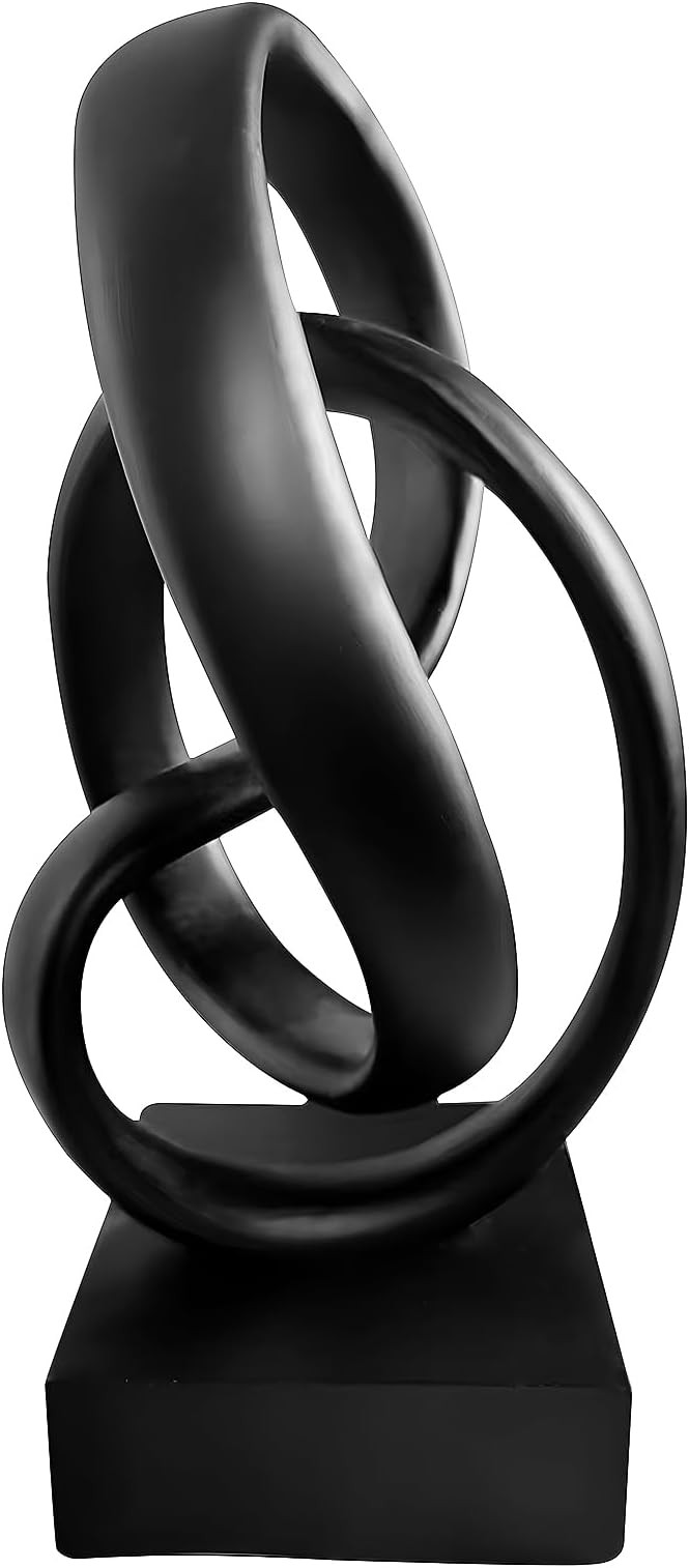 aboxoo Black Knot Decor Mobius Knot Statue, Abstract Statues, Coffee Table Decor for Living Room,... | Amazon (US)
