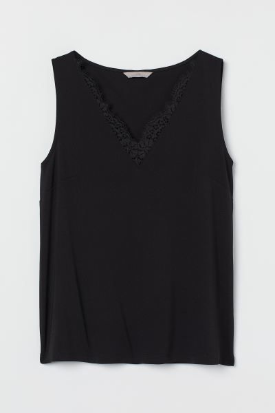 V-neck Top with Lace | H&M (US + CA)