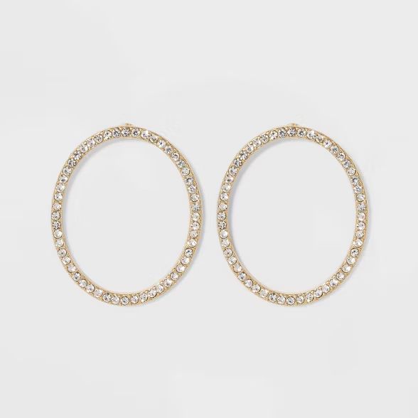 SUGARFIX by BaubleBar Crystal Hoop Earrings - Clear | Target