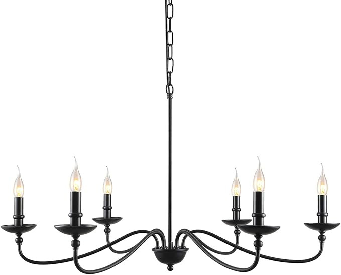 SEOL-Light 36"Dia Classic Candelabra Style Large Branch Iron Chandeliers Ceiling Hanging Pendant ... | Amazon (US)