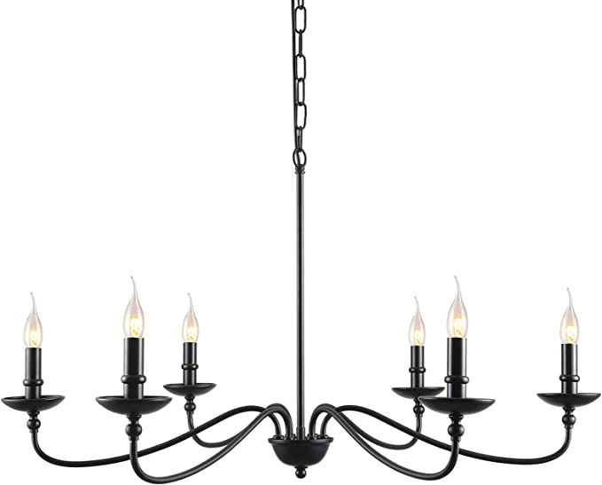 SEOL-Light 36"Dia Classic Candelabra Style Large Branch Iron Chandeliers Ceiling Hanging Pendant ... | Amazon (US)