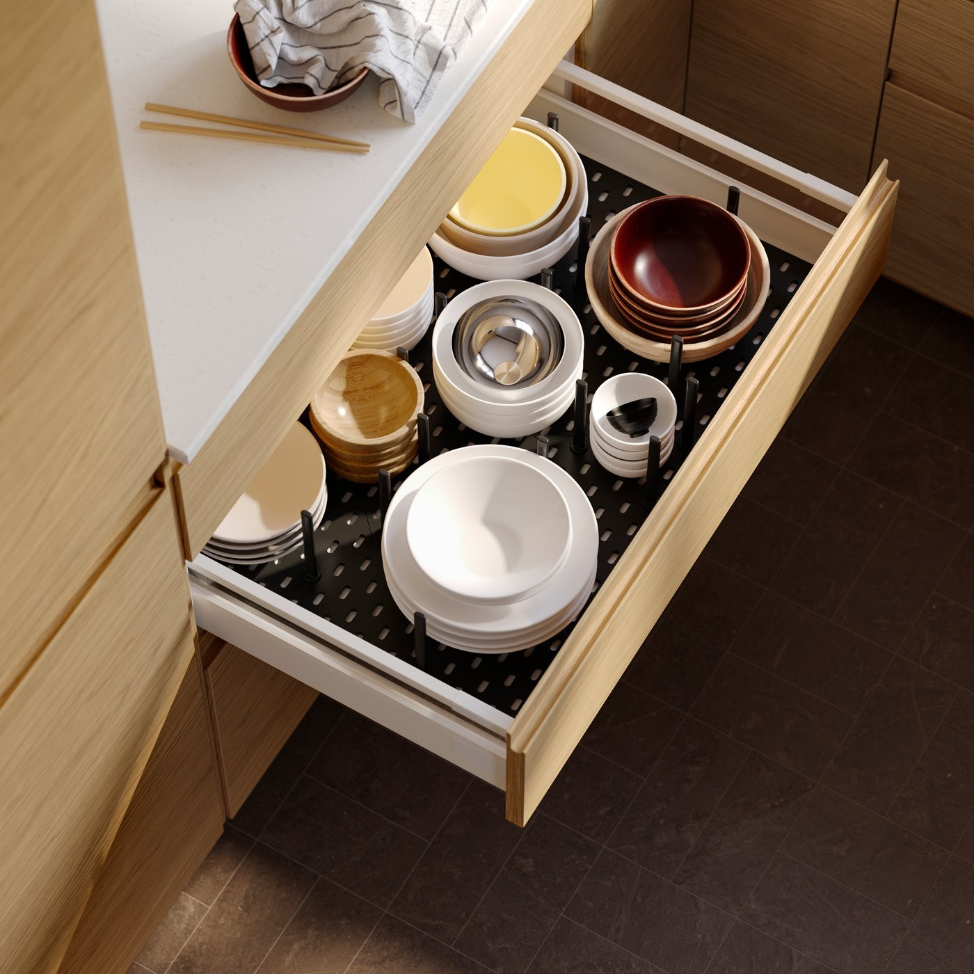 IKEA UPPDATERA pegboard drawer organizer, anthracite, 30 | IKEA US