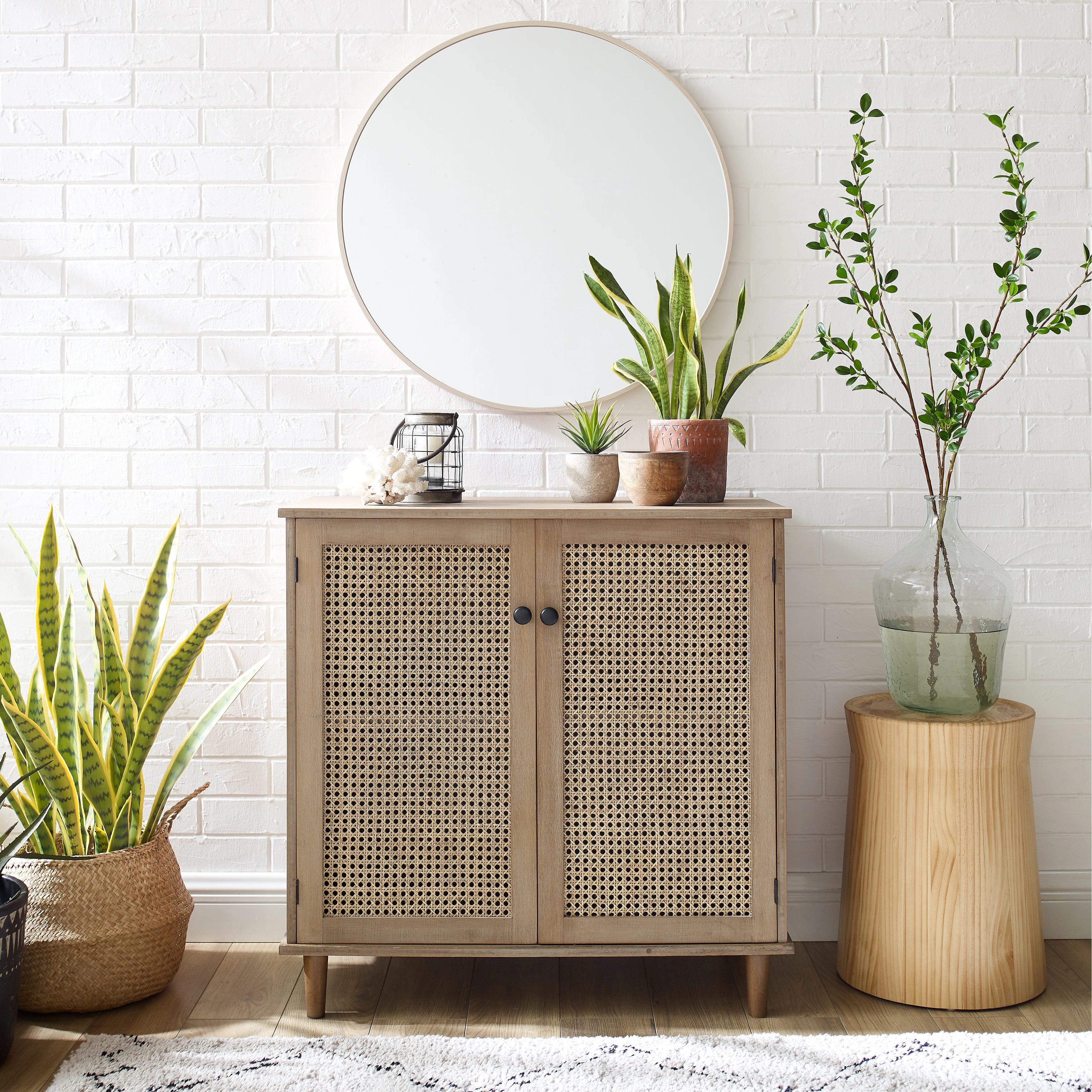 Art Leon Woven Rattan Wicker Accent Cabinet - On Sale - Overstock - 31979554 | Overstock