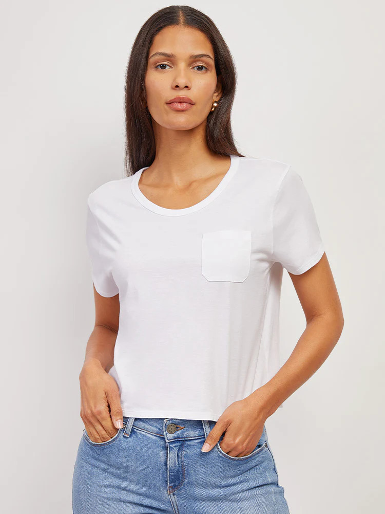 Women's Everyday Cotton One Pocket Crew Tee - Mott & Bow | Mott & Bow