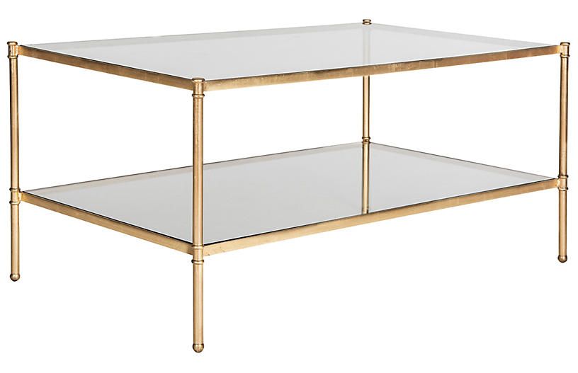 Ruby Coffee Table, Gold | One Kings Lane