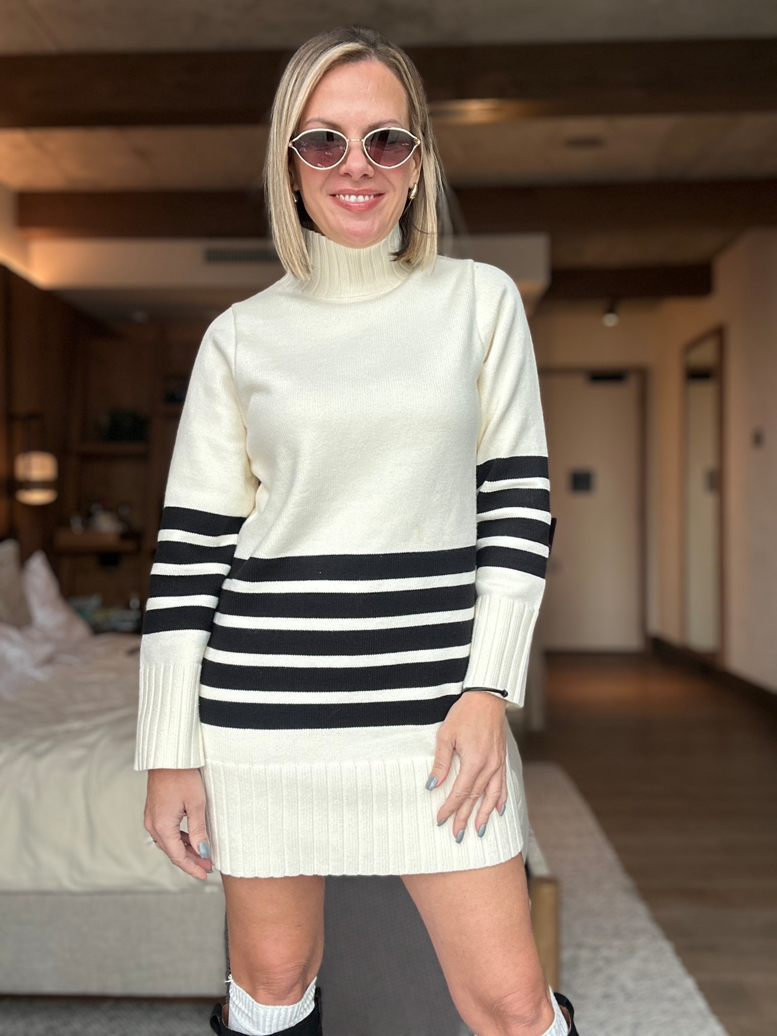 What I wore to a meeting in Nashville: Quay’s limited edition formal affair sunglasses paired with a Vici sweater dress 

#LTKStyleTip #LTKWorkwear #LTKSaleAlert