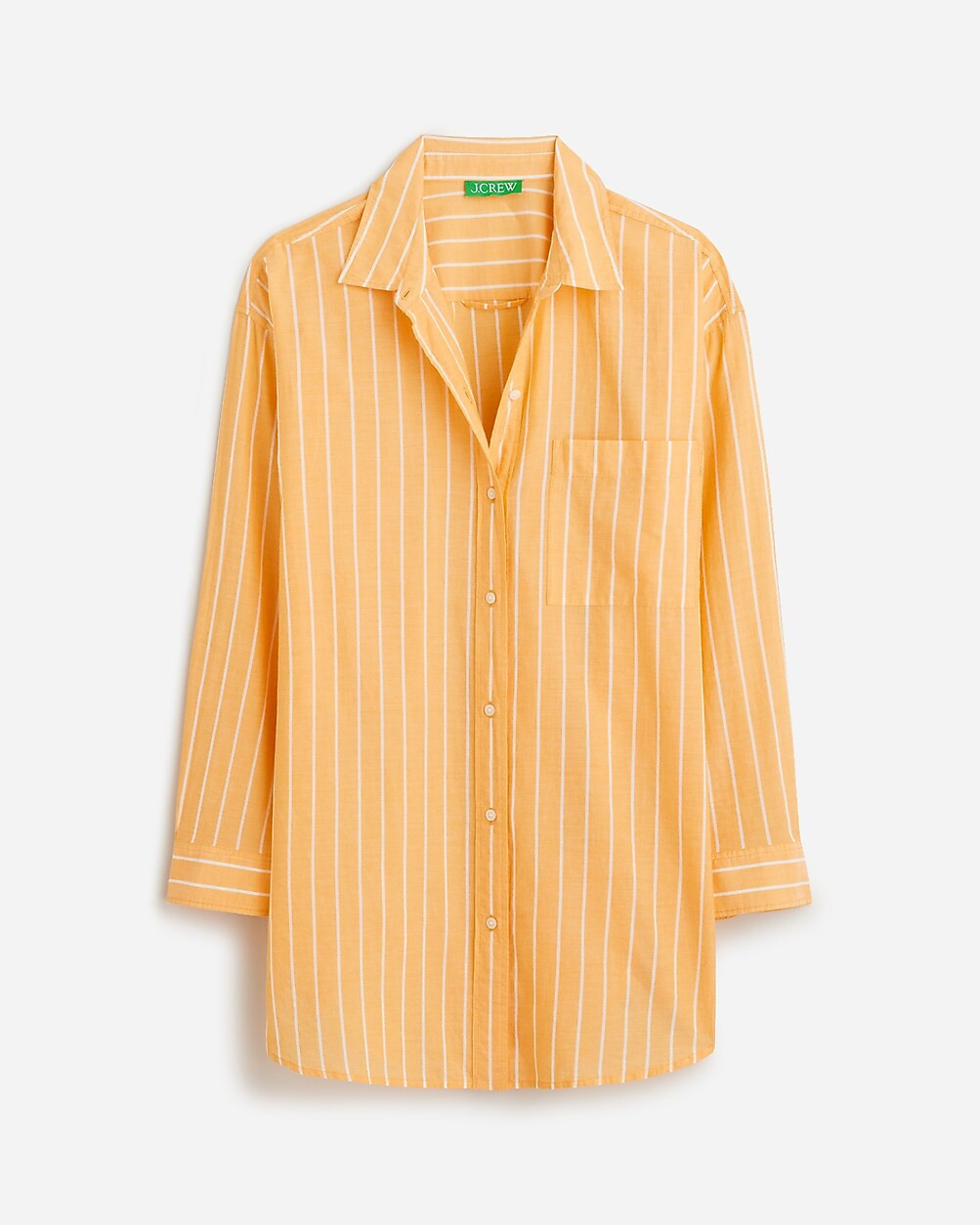 Cotton voile beach shirt in stripe | J. Crew US