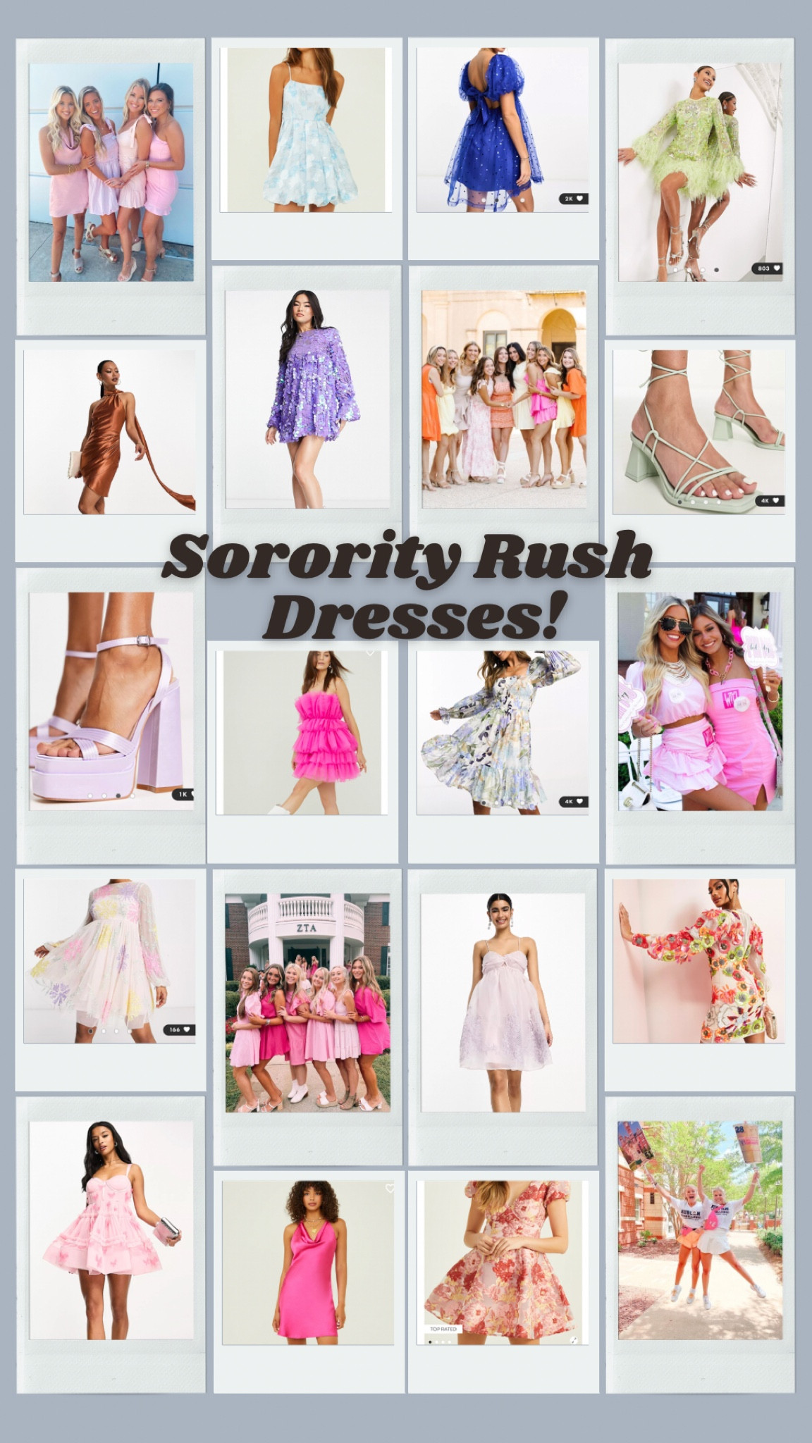 Sorority Preference Round dresses & Shoes! These are unique and bold, perfect for standing out! More Sorority Rush outfits and dresses on my page!

Sorority rush, Sorority Recruitment, SEC, The University of Mississippi, Alpha Delta Pi, ADPi, Alpha Omicron Pi, AOPi, Alpha Phi, A Phi, Chi Omega, Chi O, Delta Delta Delta, Tri Delta, Tri Delt, Delta Gamma, DG, Dee Gee, Kappa Delta, KD, Alpha Chi Omega, A Chi O, Alpha Chi, AXO, appa Kappa Gamma, appa, KKG, Pi Beta Phi, Pi Phi, Phi Mu, Sigma Kappa, Sig Kap, Zeta Tau Alpha, Zeta, ZTA, Kappa Alpha Theta, KAO, Theta, Alabama, Bama, LSU, TCU, SMU, Mizzou, Mississippi State, Clemson, Oklahoma, UNC, Hotty Toddy, UM, Ole Miss, Philanthropy round, Philanthropy day, Sisterhood round, Sisterhood day, Preference round, Preference day, Pref round, Pref day, rush dress, rush dresses, recruitment dress, recruitment dresses, sorority rush dress, sorority rush dresses, sorority recruitment dress, sorority recruitment dresses, sorority rush outfit, sorority rush outfits, sorority recruitment outfit, sorority recruitment outfits, capsulebycoco
