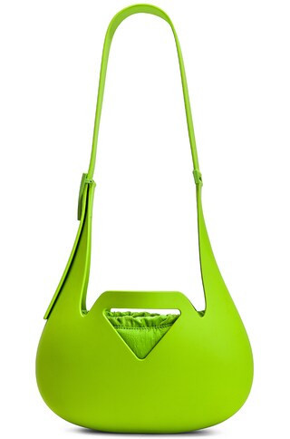 Bottega Veneta Small Moulded Shoulder Bag in Acid Green - Green. Size all. | FWRD 