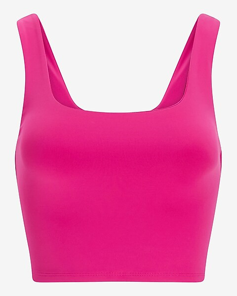 Body Contour Cropped Square Neck Tank | Express
