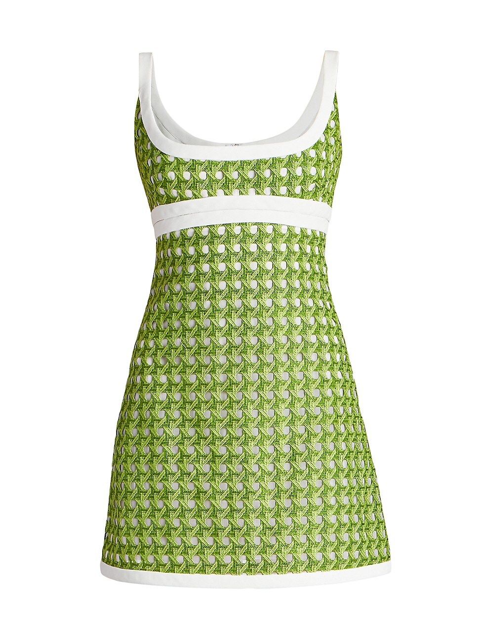 Women's Sleeveless Woven Minidress - Lawn Green - Size 0 | Saks Fifth Avenue