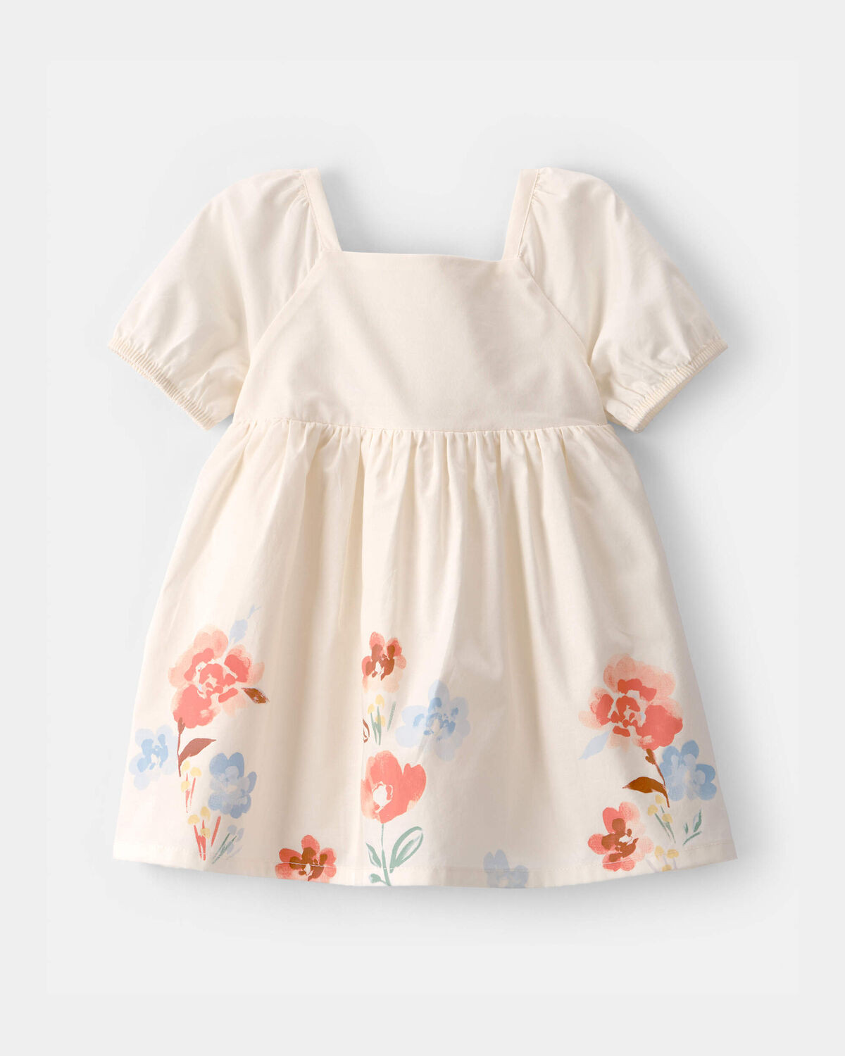 Baby Girl Puff Sleeve Floral Dress - Cream | Carter's Inc