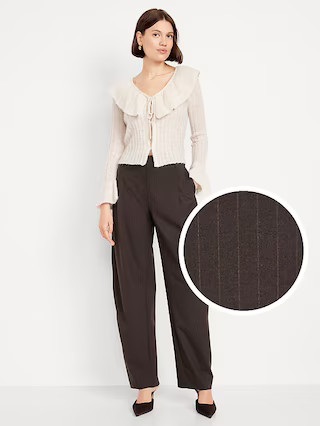High-Waisted Taylor Barrel Trouser Pants | Old Navy (US)