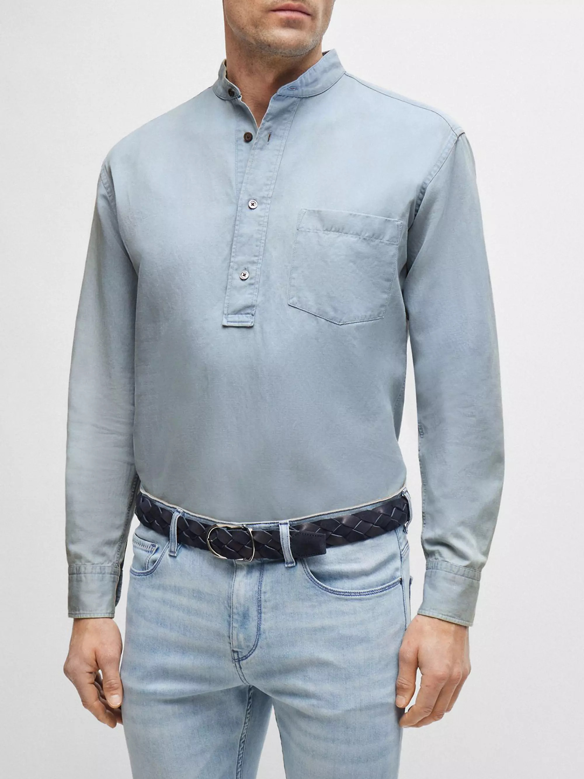 Woven-Suede Belt with Buckle | Saks Fifth Avenue