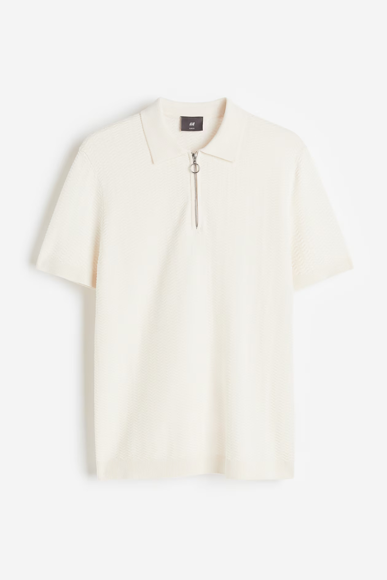 Slim Fit Textured-knit Polo Shirt | H&M (US + CA)