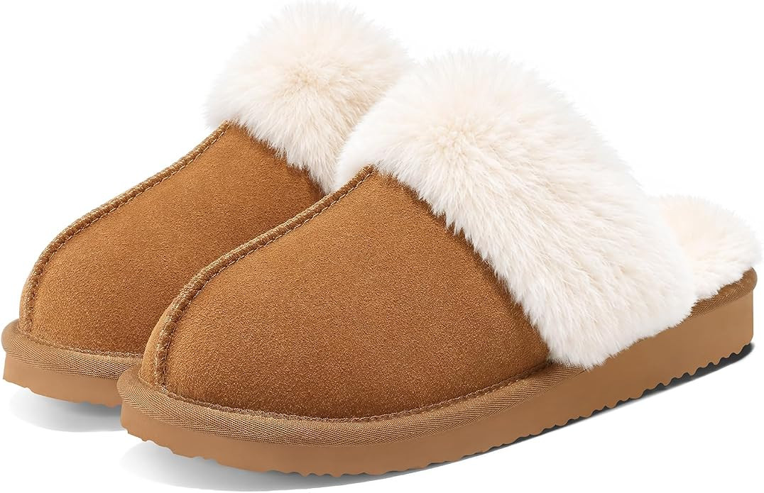 Fuzzy Slippers for Women Memory Foam Indoor House Shoes | Amazon (US)