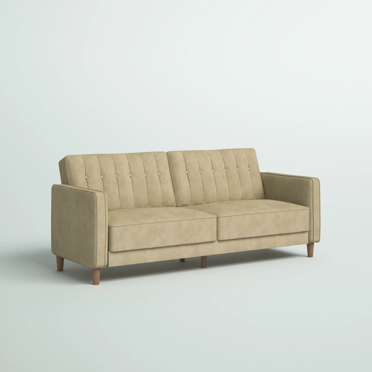 Perdue 81.5" Velvet Square Arm Convertible Sofa | Wayfair North America
