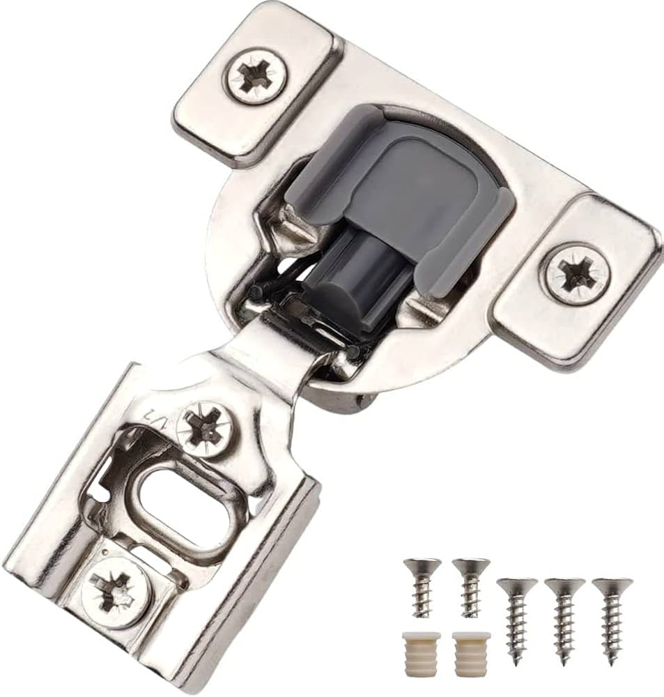 DecoBasics 50 Pack 1/2 inch Overlay Soft Close Hinges for Kitchen Cabinets -Hidden Self Closing C... | Amazon (US)