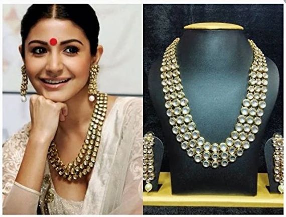 Kundan Necklace Set/Elegant Kundan Jewellery/Bollywood Style | Etsy | Etsy (US)