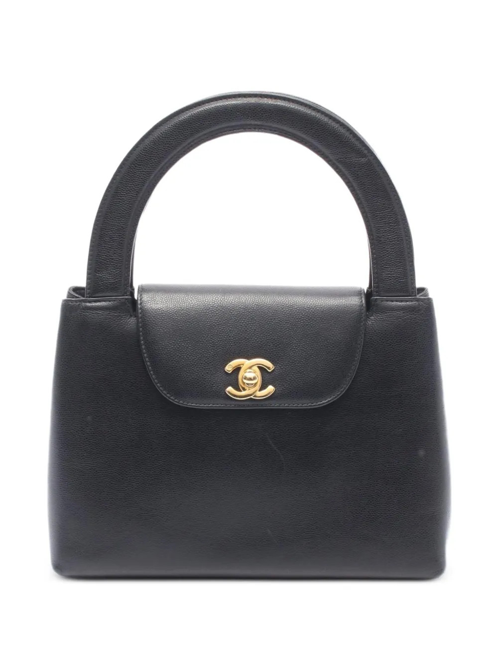 CHANEL Pre-Owned 1997-1999 turn-lock handbag - Black | Farfetch Global