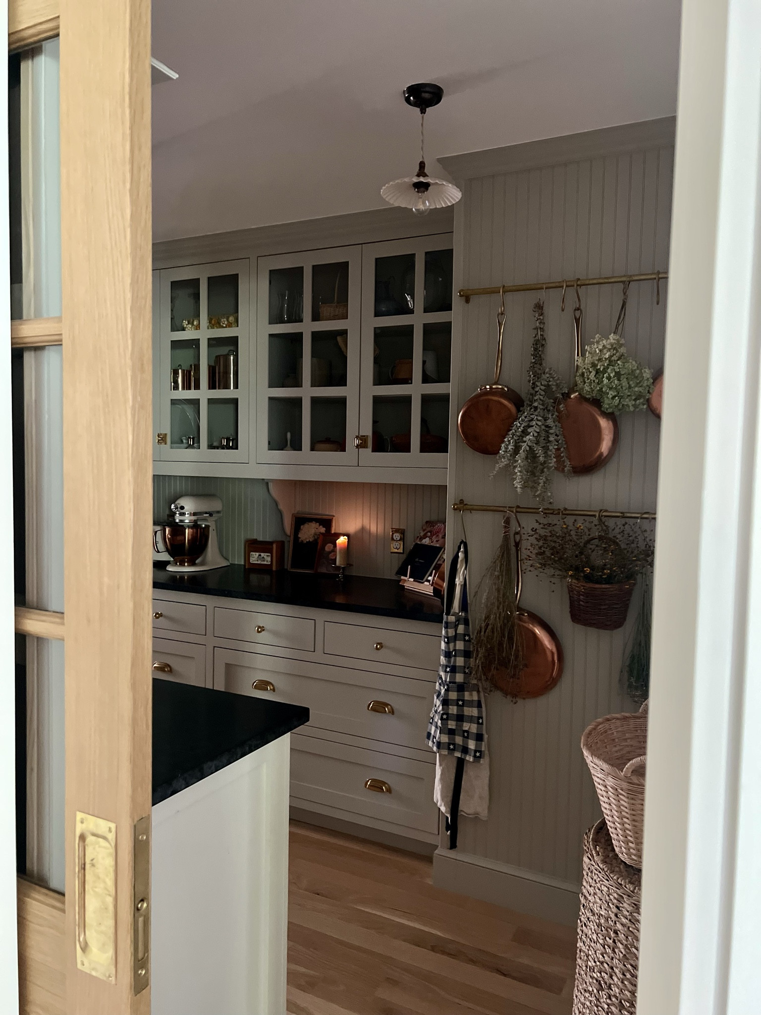 The Butler’s Pantry with touches of Unlacquered brass and copper. It’s where we make sourdough day, wash and fold our family of 6’s laundry, fill up our cups from the Berkey, hang back up our pots and pans, and wash many happy plates 🧺🥖🍽

Also Black Friday in July on our Smeg products ☕️


#LTKhome #LTKstyletip #LTKsalealert