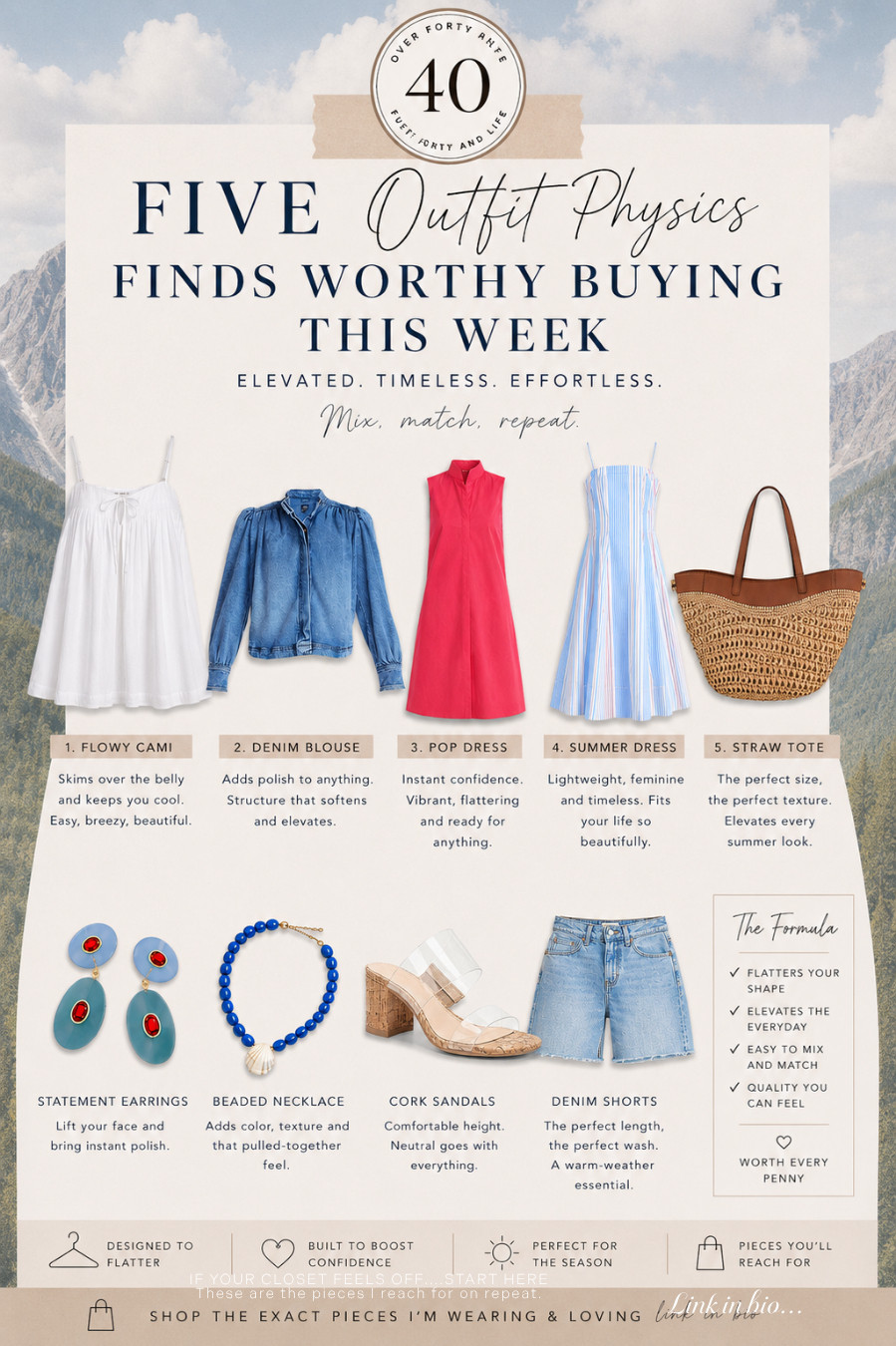  ✨Tap the bell, save and ❤️ for over 40 fashion, midlife style, midsize fashion and luxury looks for less. 

This Week's Outfit Physics™ Formula

✓ Pieces that skim—not squeeze
✓ Easy to mix and match
✓ Timeless over trendy
✓ Comfortable enough to actually wear
✓ Designed to make getting dressed easier

Because confidence isn't about buying more.

It's about buying better.

👑 Helping you look good, feel good! — Lindsey Denver 🤍 Check back daily for belly-friendly style, confidence, and Outfit Physics.  

 #LTKOver40 #LTKMidsize #LTKPlusSize