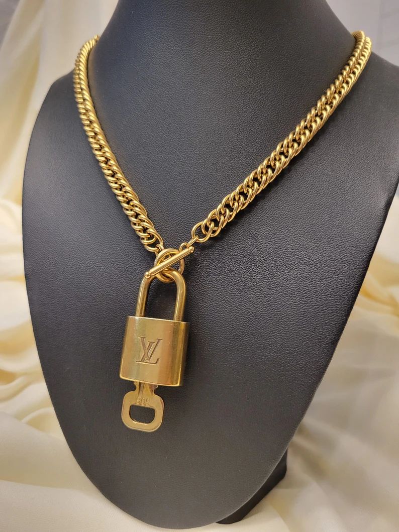 Lock Necklace Gift Luxury Jewelry Birthday Gold Plated - Etsy | Etsy (US)