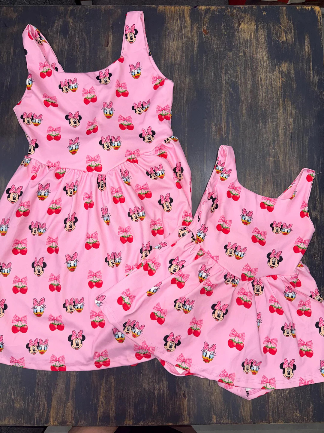 Minnie and Daisy Red Bow Short Sleeve Athletic Dress, Shorts Pull Down in the back, Women and Gir... | Etsy (US)