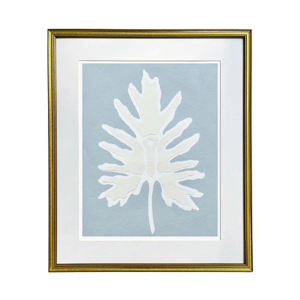 Blue Split Leaf Print by Kendal Blanchard Art | Society Social