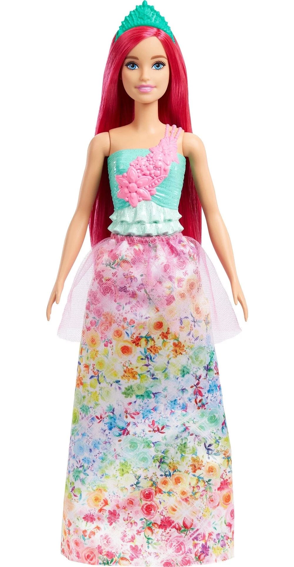Barbie Dreamtopia Royal Doll with Dark-Pink Hair Wearing Removable Skirt, Shoes & Headband | Walmart (US)